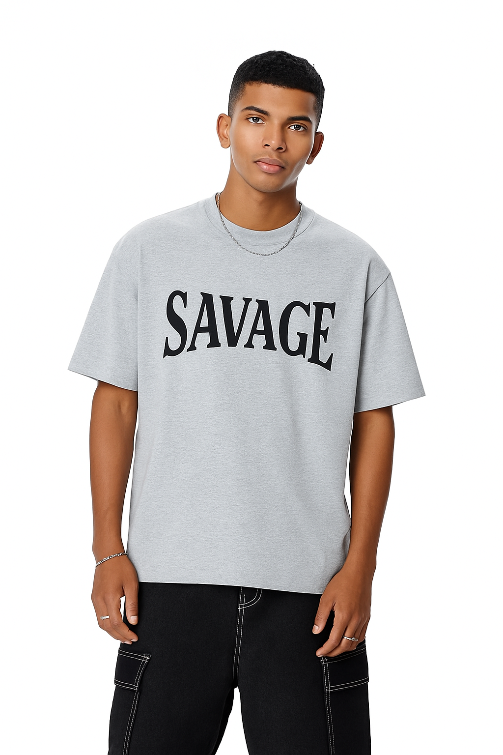 Savage Oversize T-Shirt in Grey