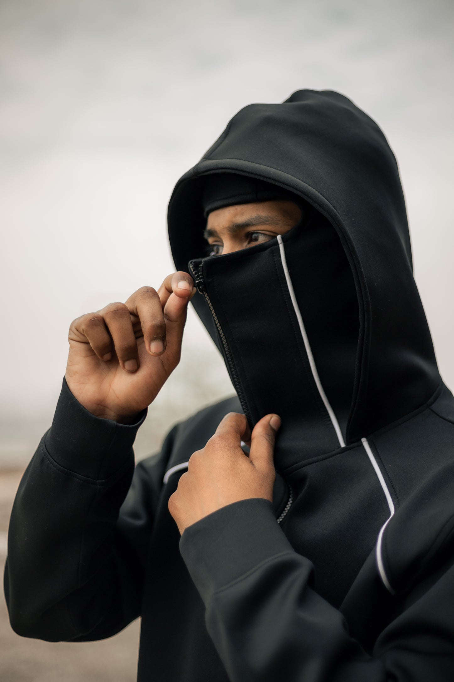 Balaclava Hoodie In Black