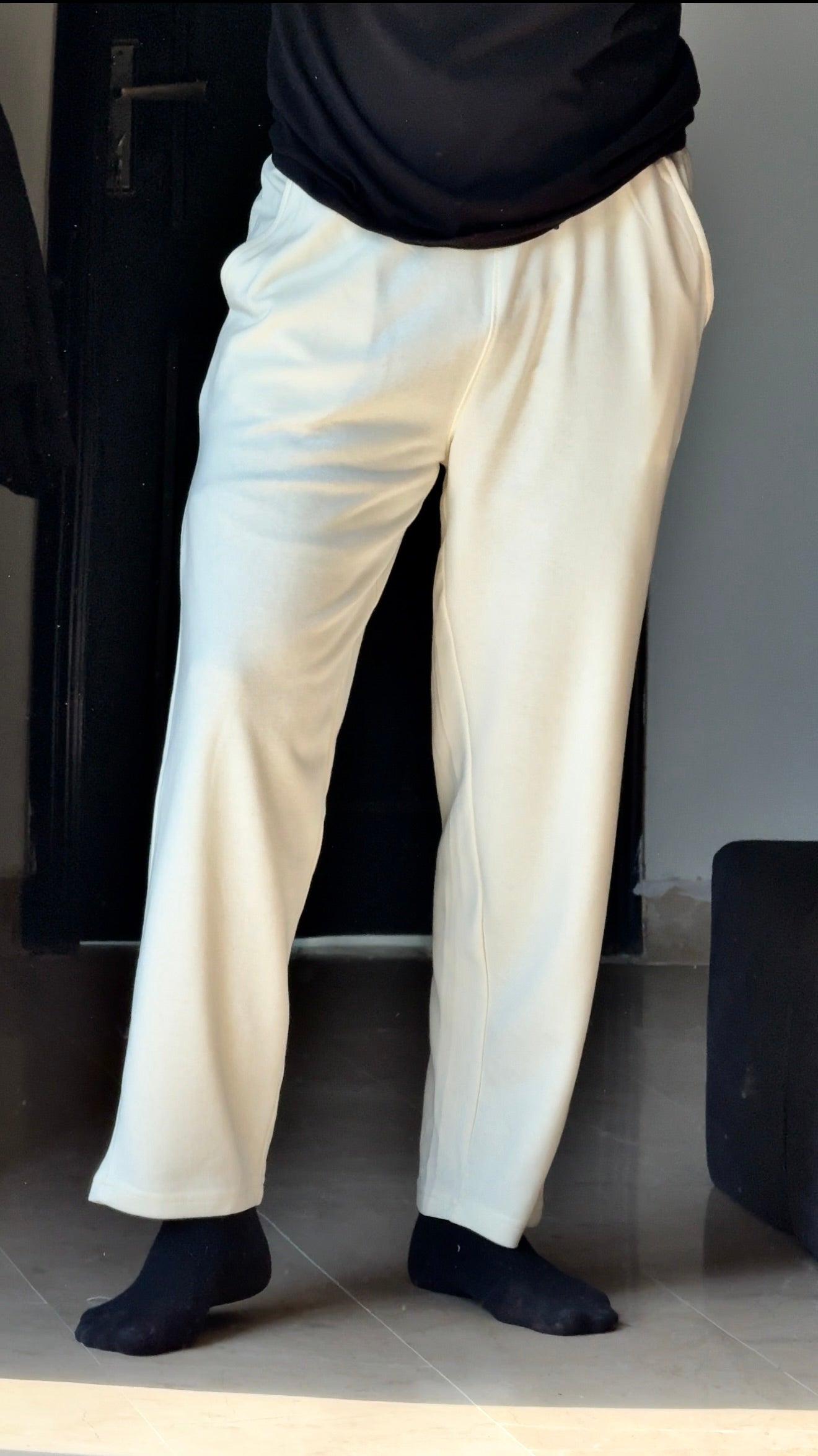 Wide Leg Trouser in Vanilla Ice