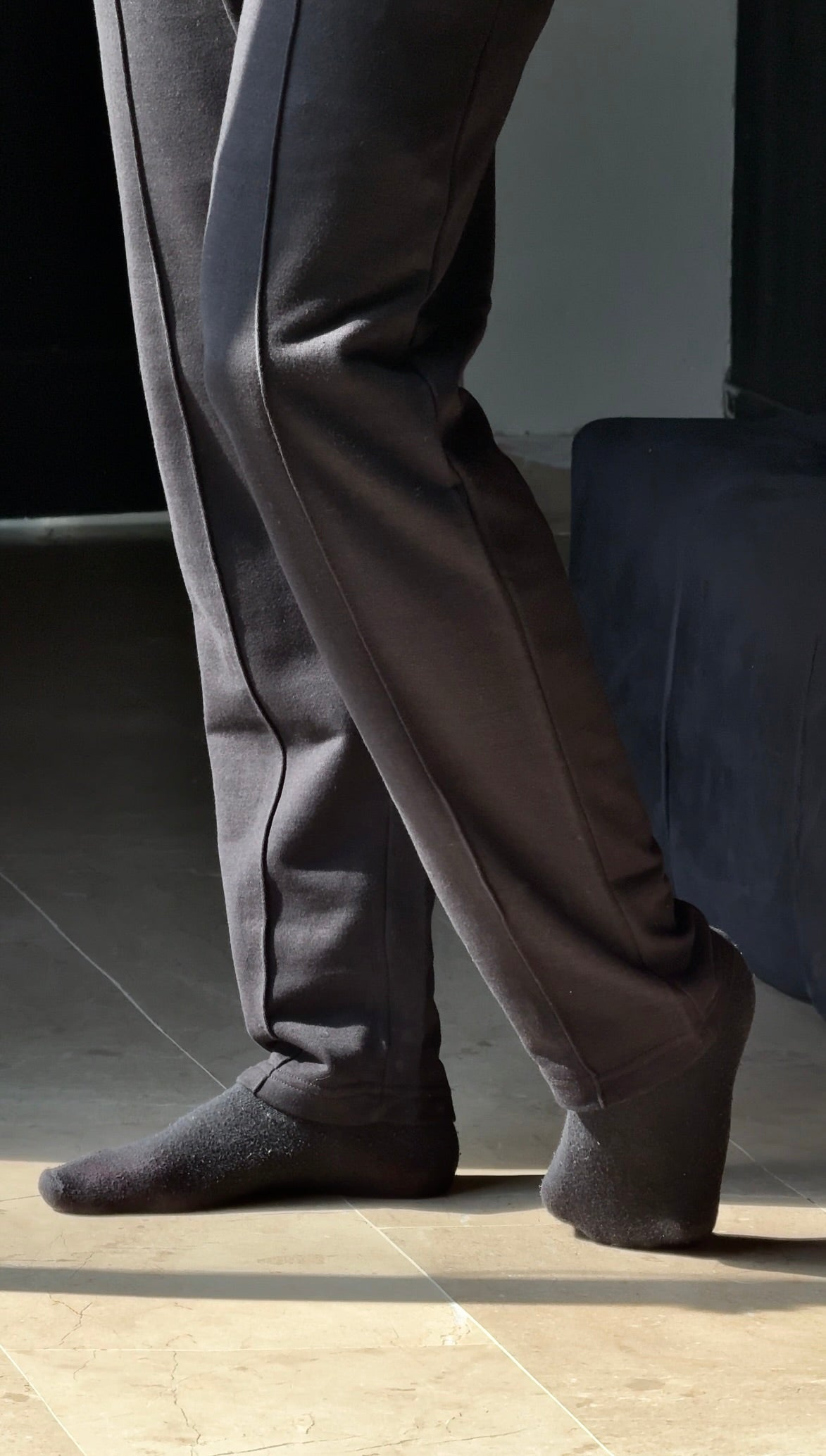 Pleated Trouser in Black