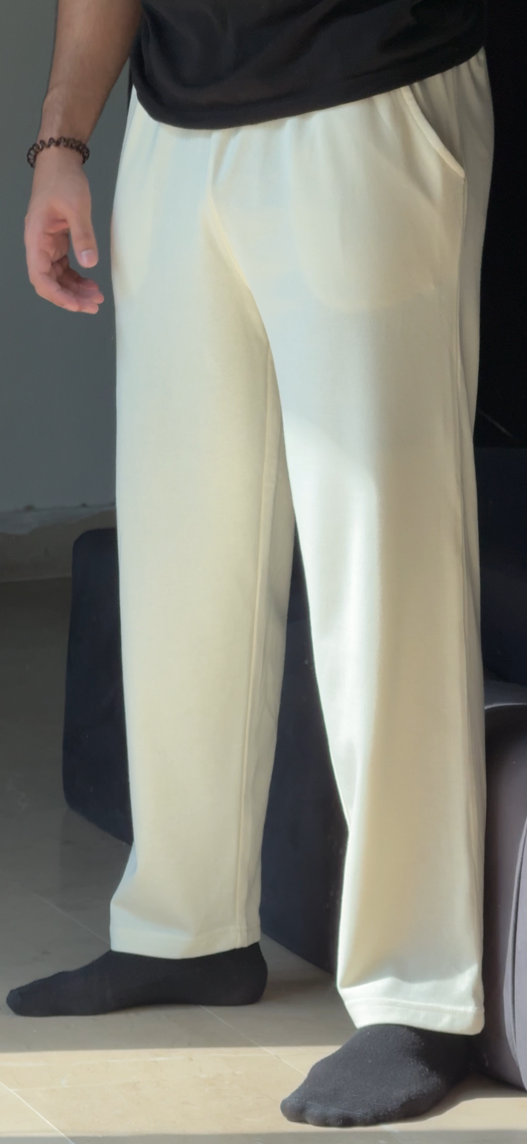 Wide Leg Trouser in Vanilla Ice