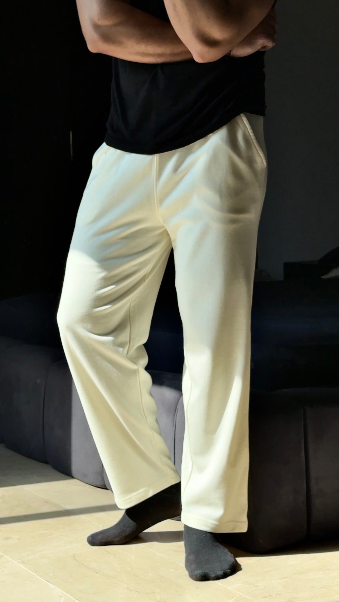 Wide Leg Trouser in Vanilla Ice