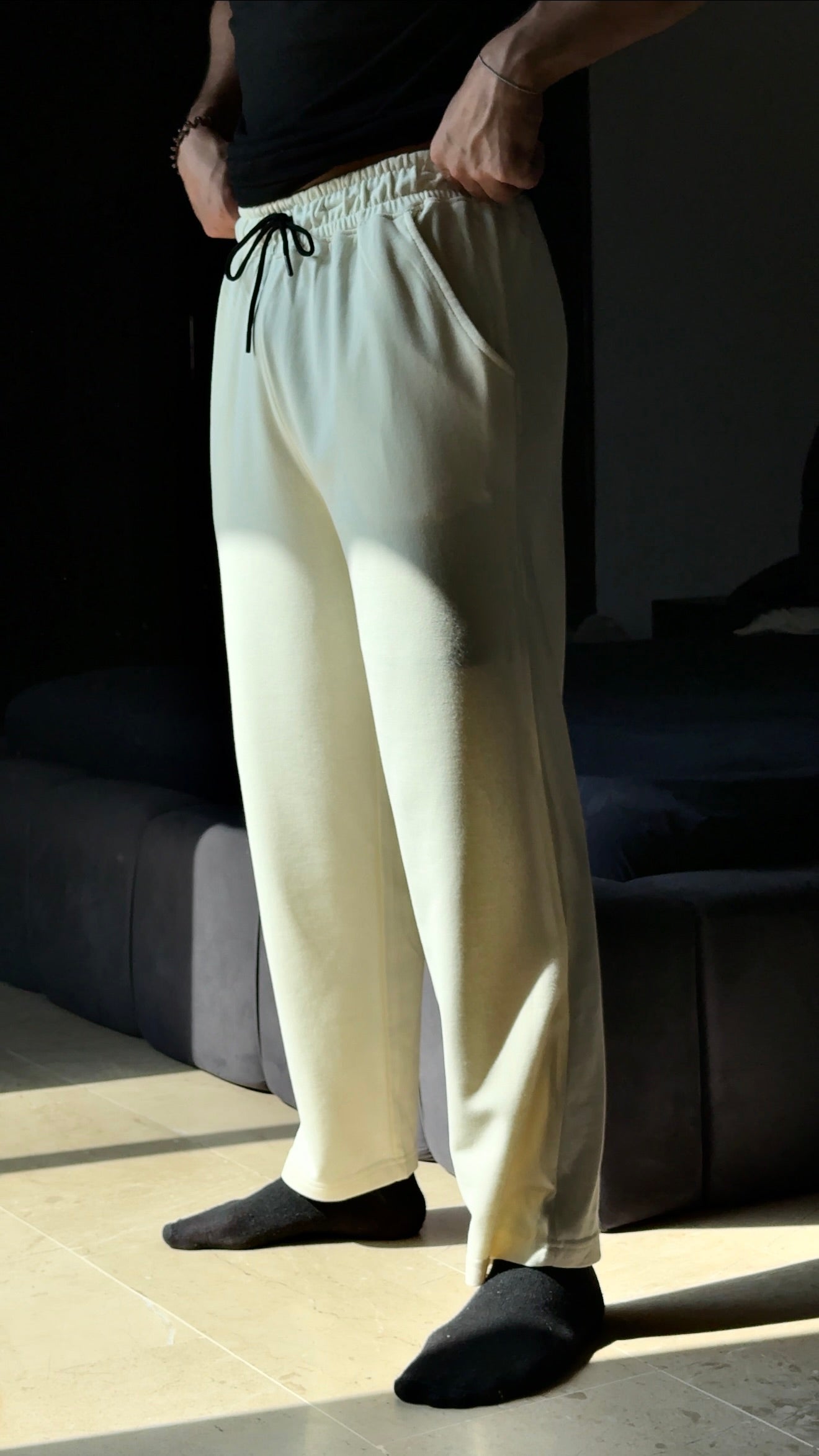 Wide Leg Trouser in Vanilla Ice