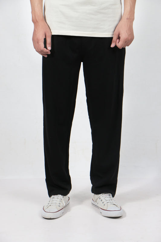 Wide Leg Trouser in Black