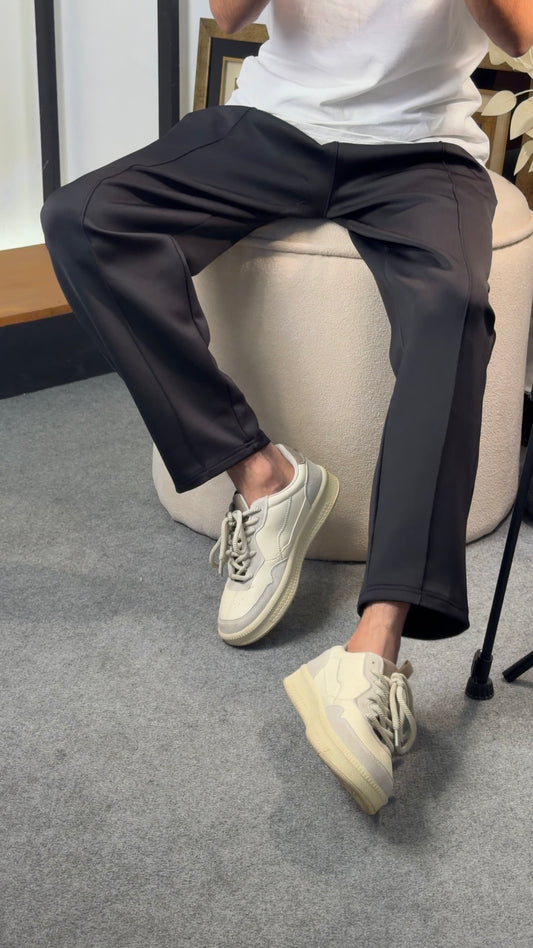 Drawstring Scuba Pant in Amazing Black