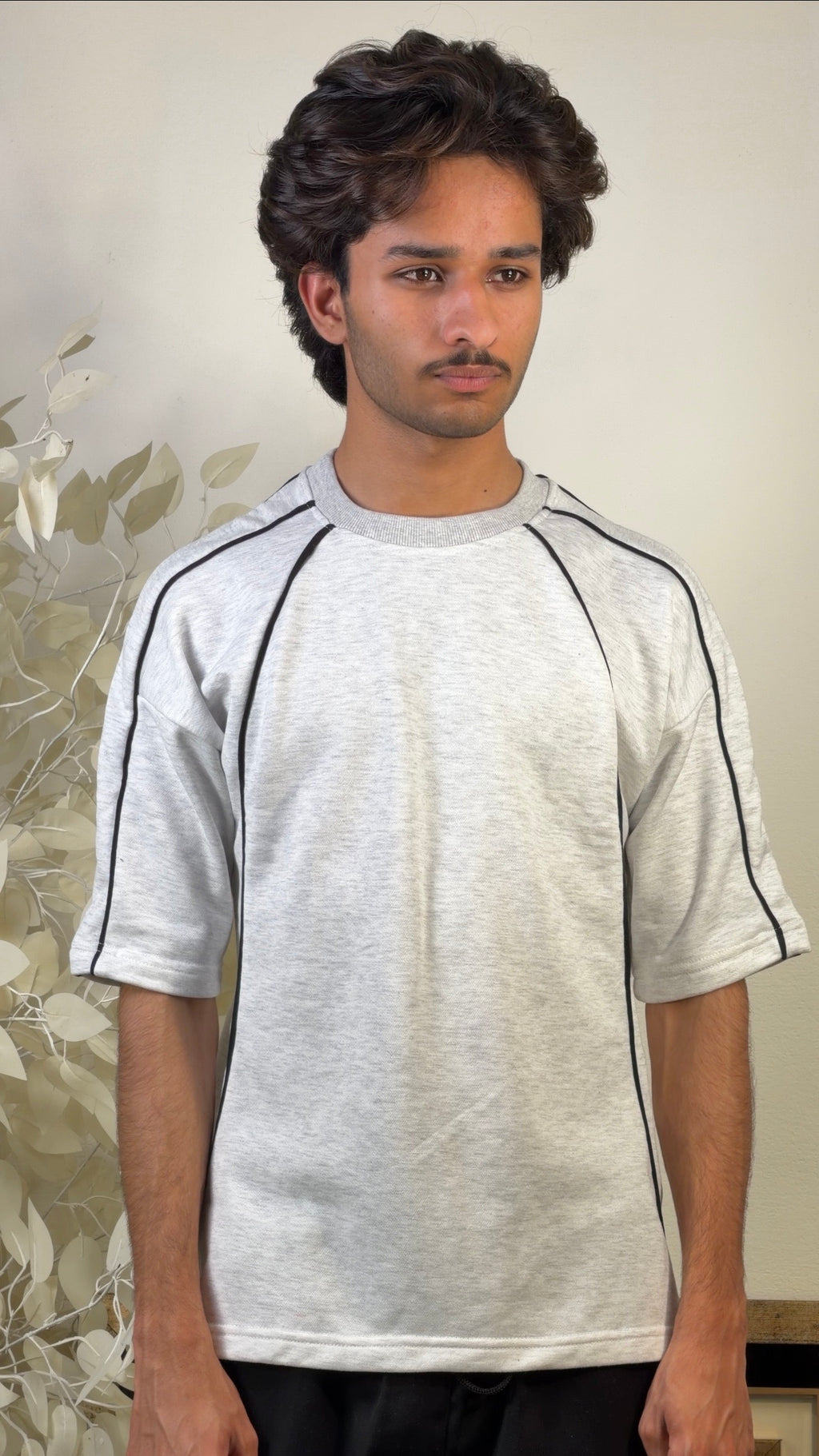 Oversize T-Shirt With Piping Details