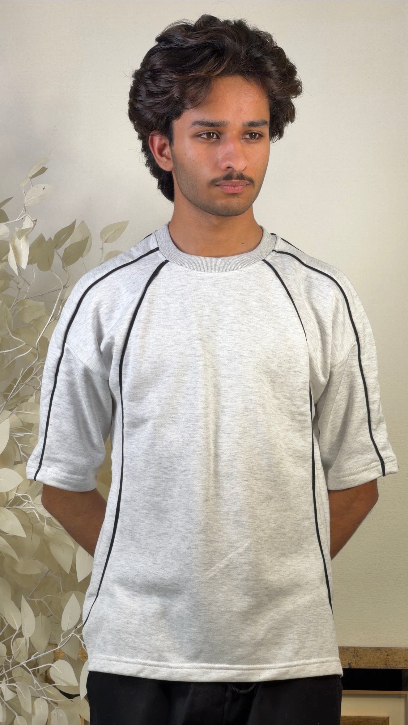 Oversize T-Shirt With Piping Details