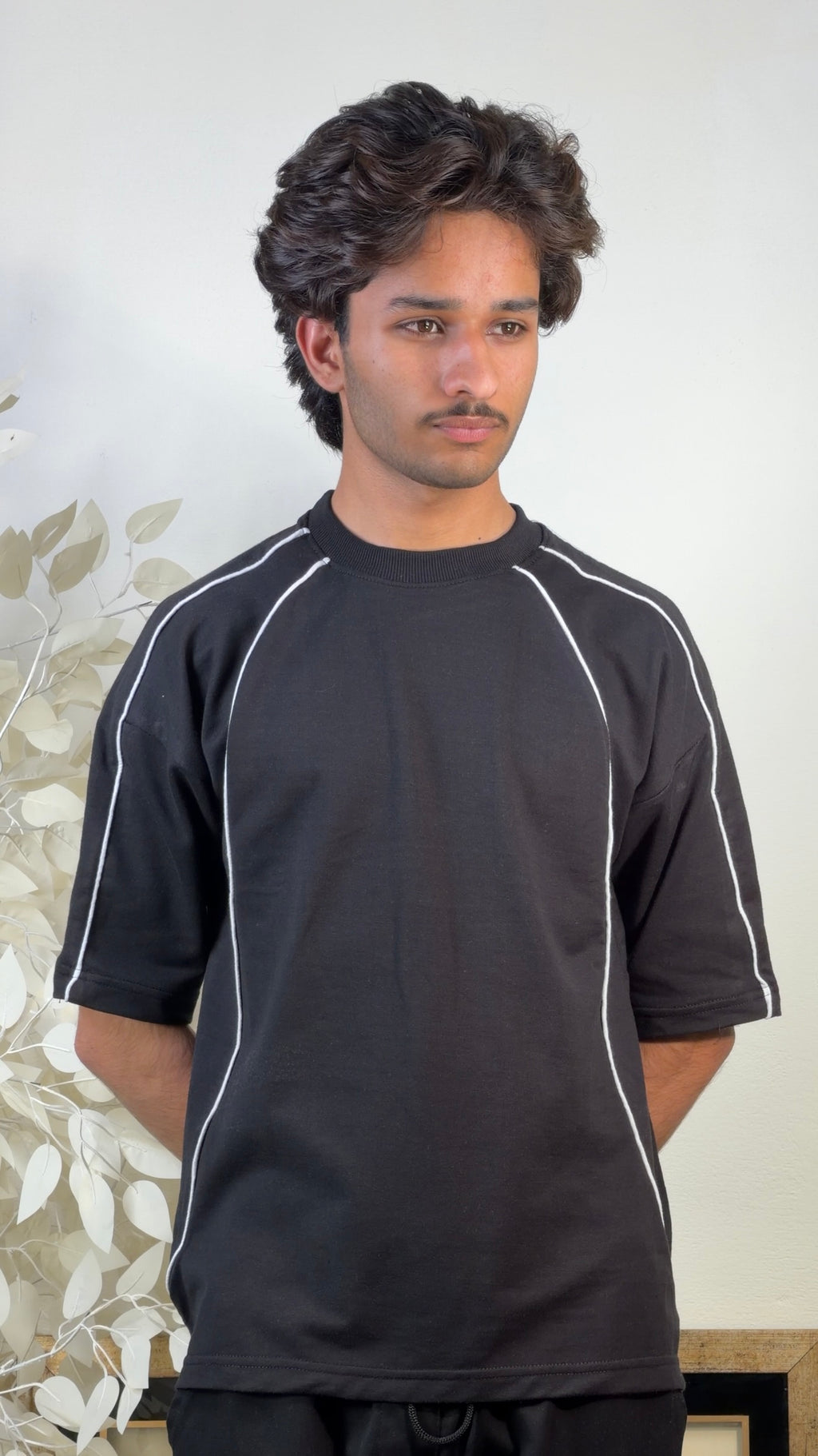 Oversize T-Shirt With Piping Details