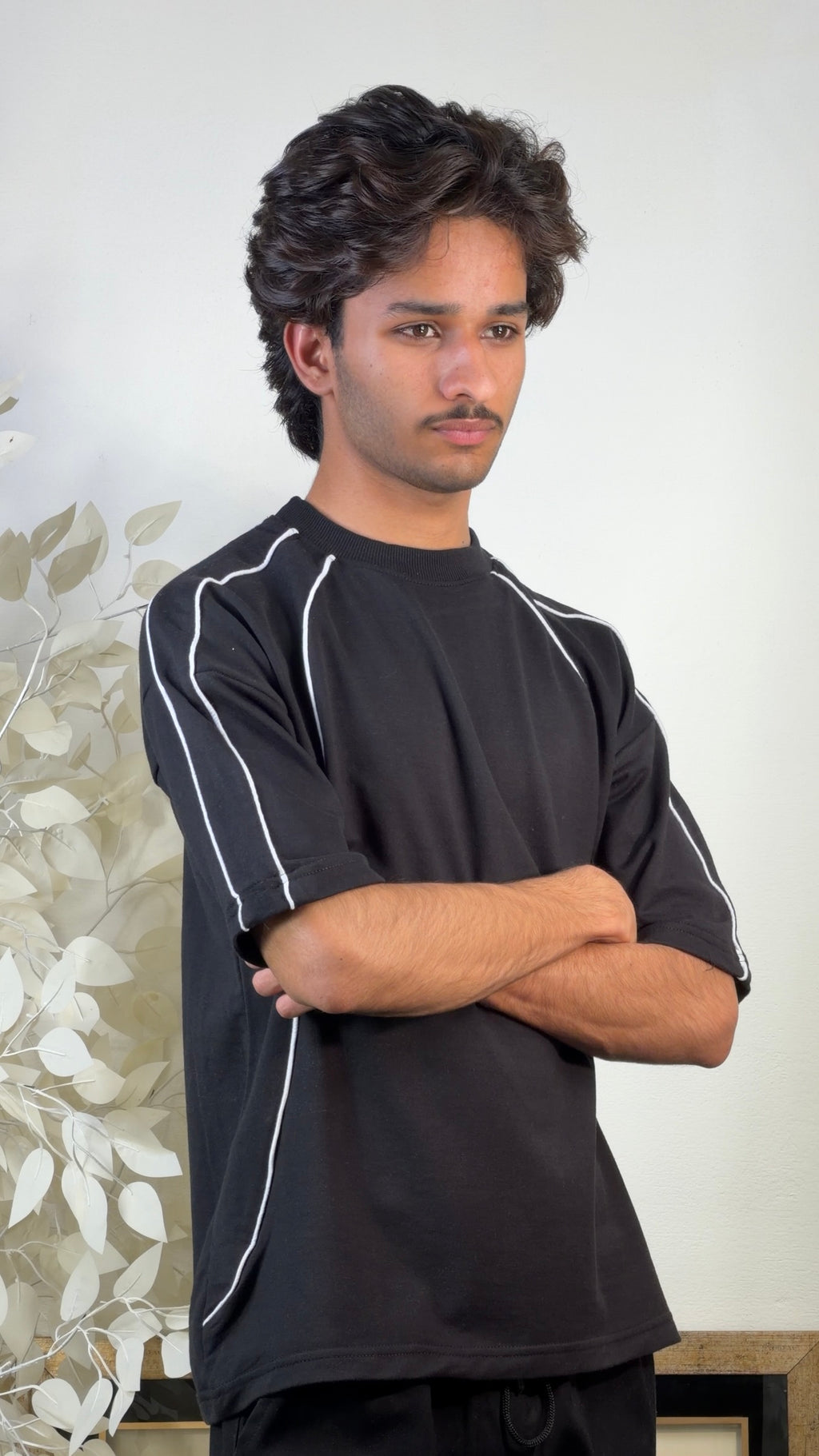 Oversize T-Shirt With Piping Details