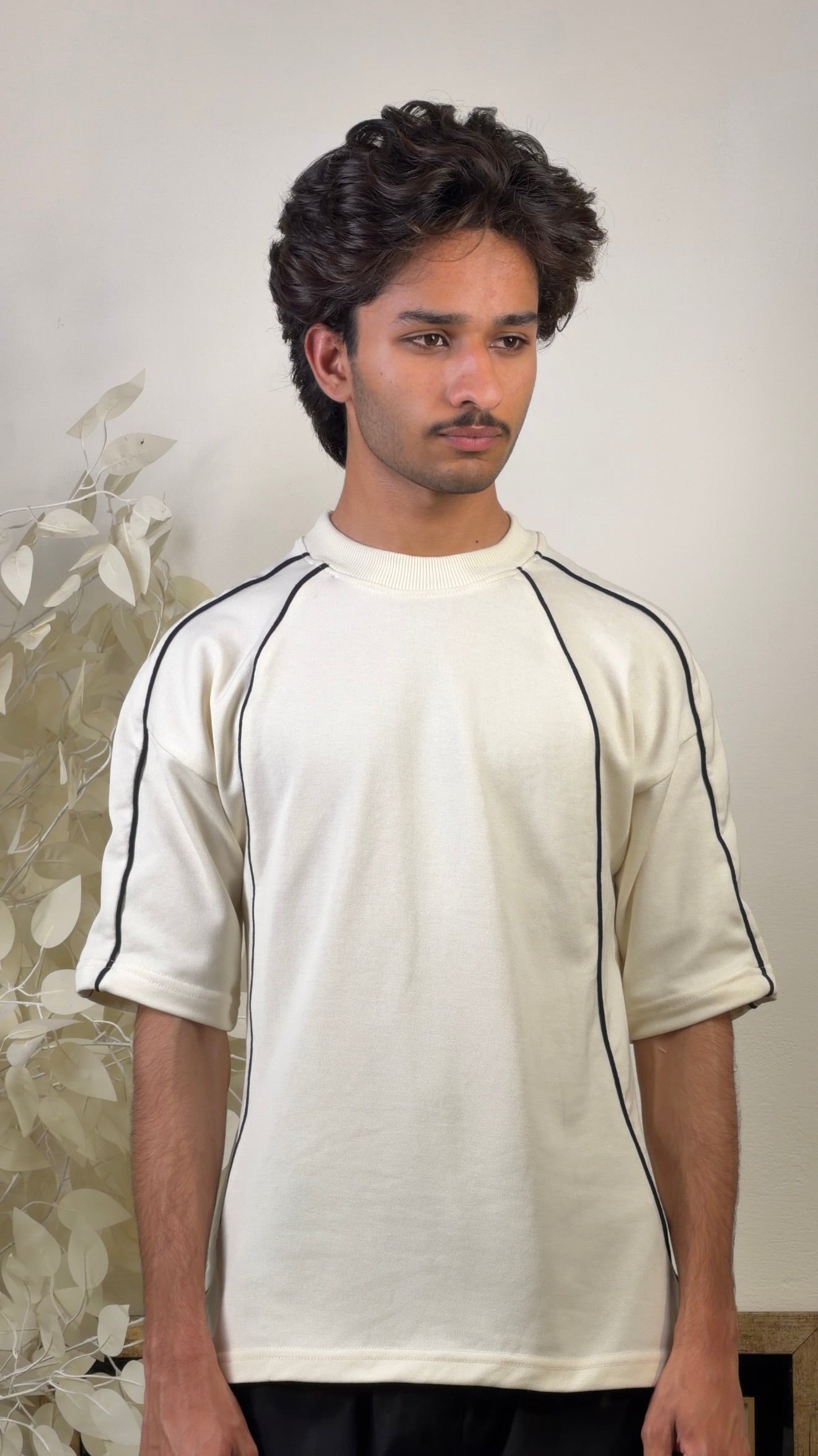 Oversize T-Shirt With Piping Details