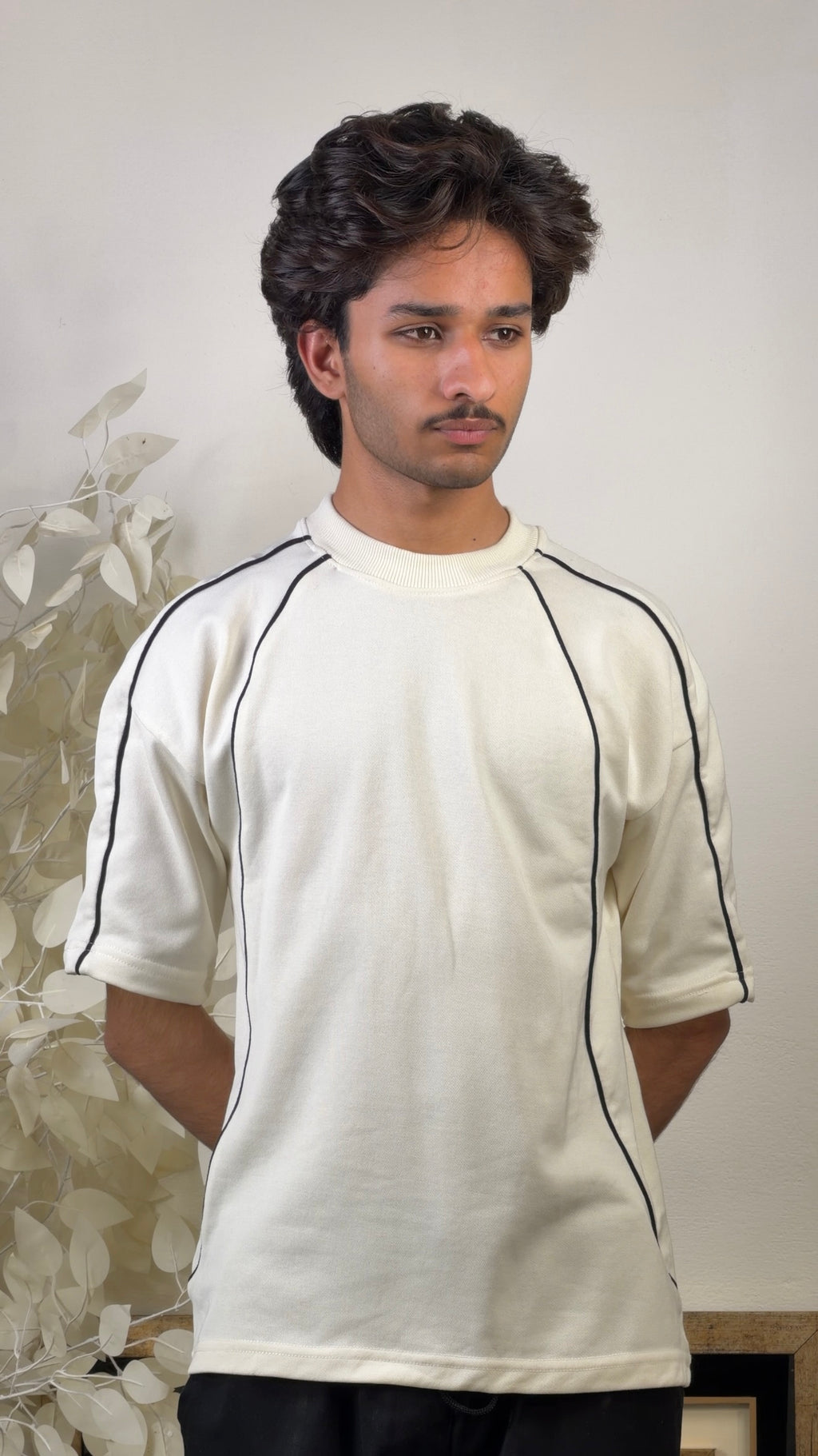 Oversize T-Shirt With Piping Details