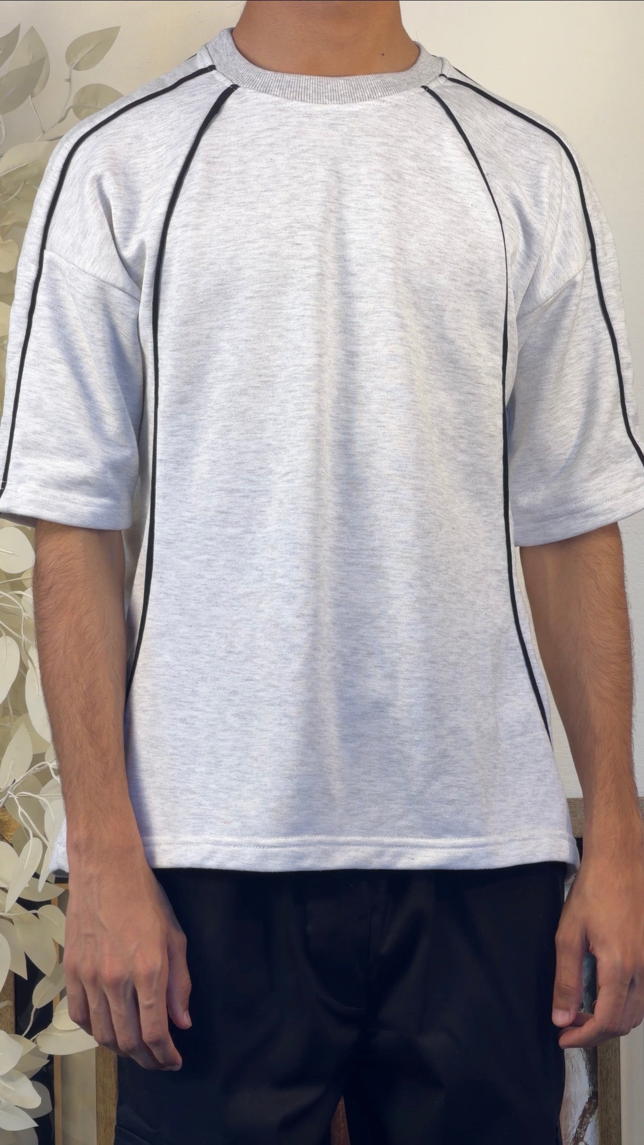 Oversize T-Shirt With Piping Details