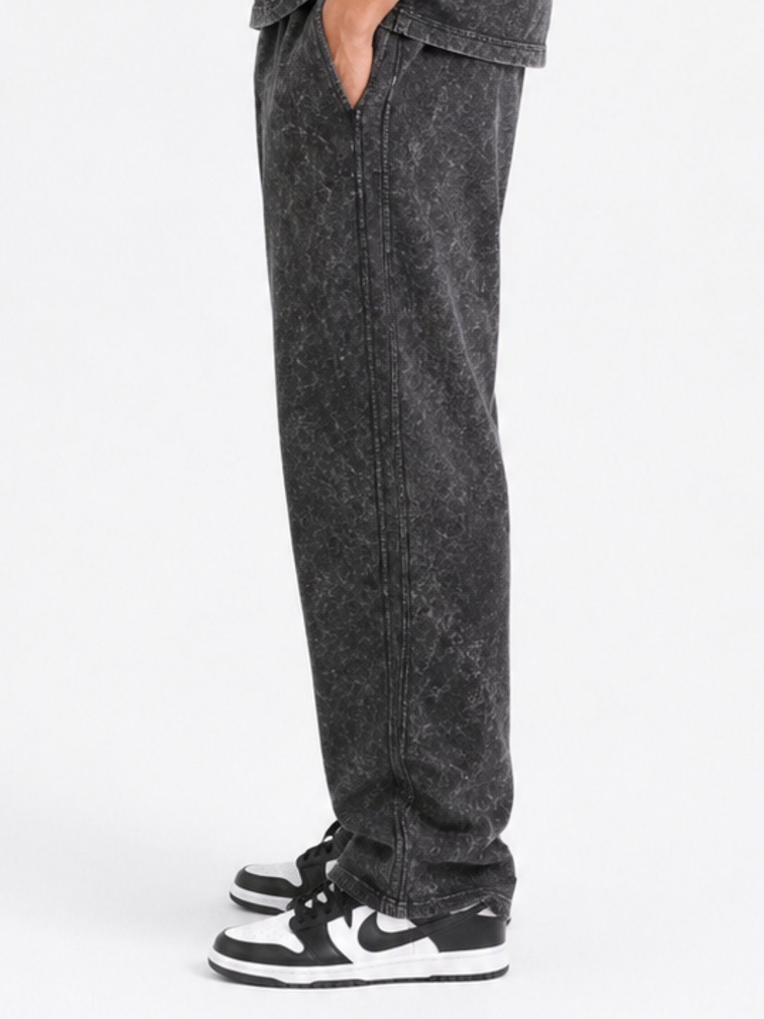 Acid Wash Baggy Trouser