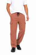 Wide Leg Cargo Trouser in Mocha Mousse