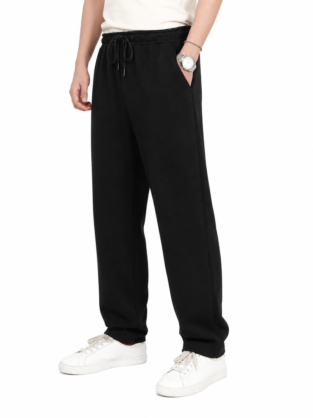 Wide Leg Trouser in Black