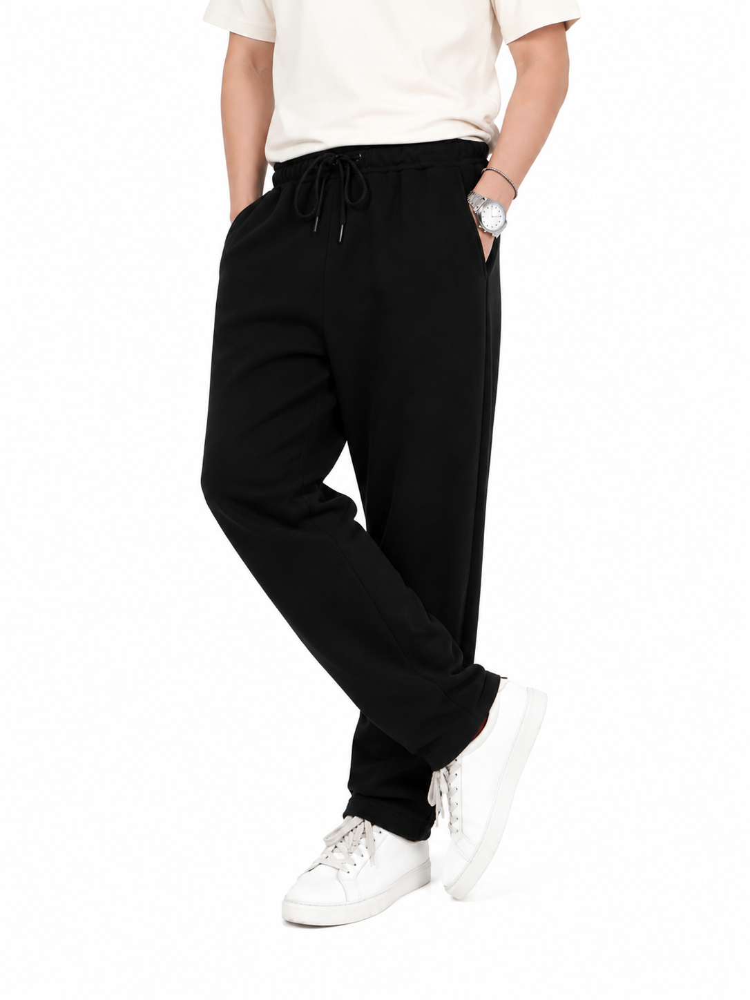 Wide Leg Trouser in Black