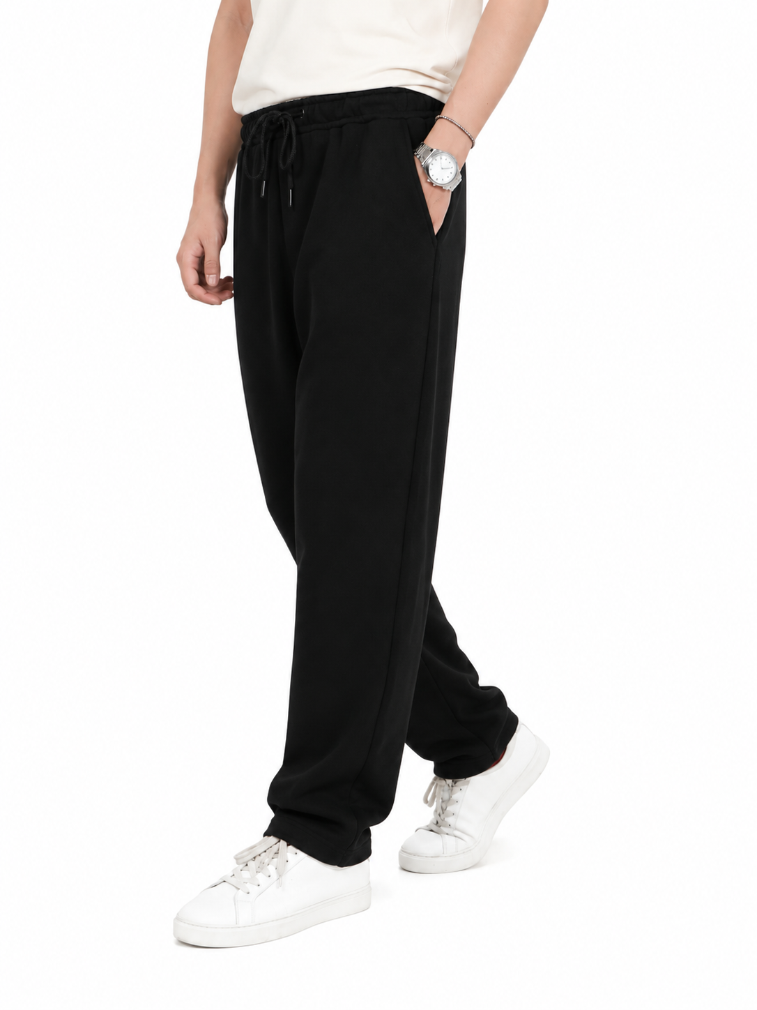 Wide Leg Trouser in Black