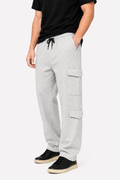 Wide Leg Cargo Trouser in Ice Grey