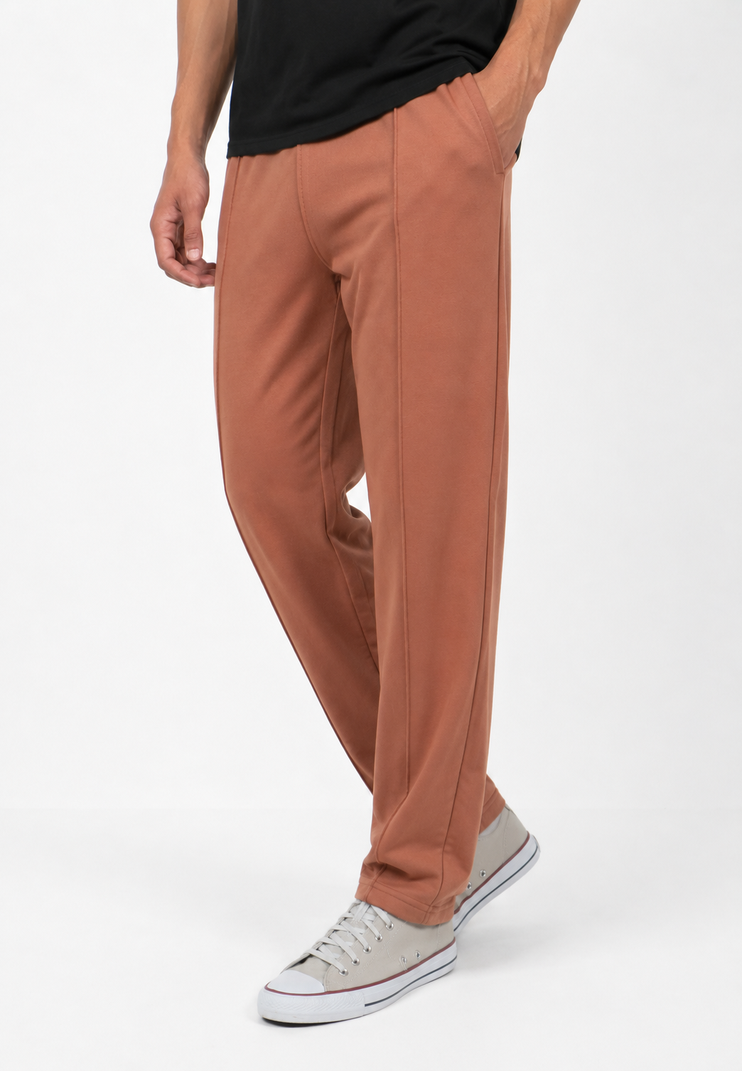 Pleated Trouser in Mocha Mousse