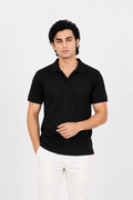 Black Johnny Collar Polo