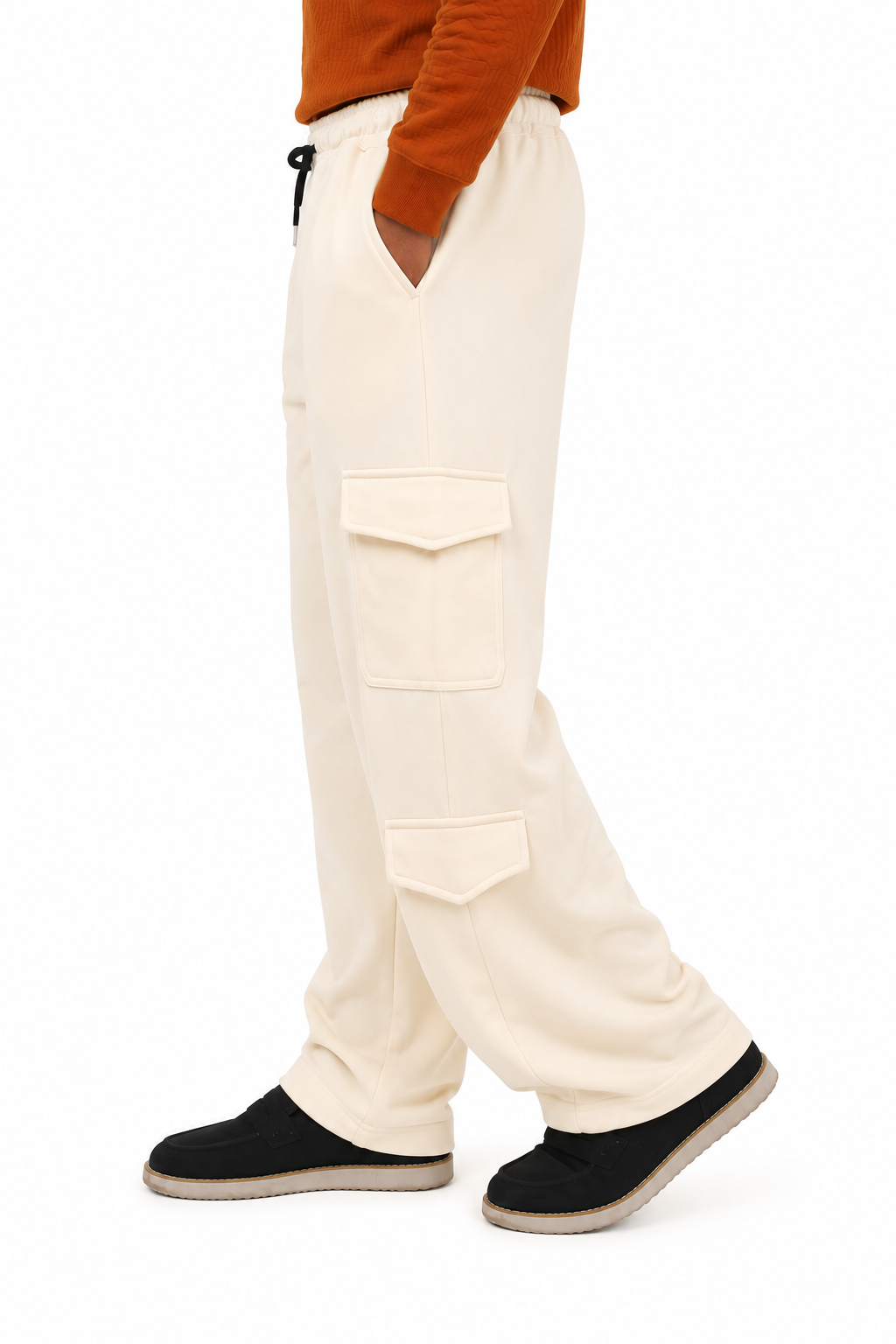 Wide Leg Cargo Trousers