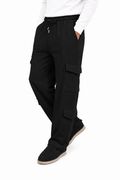 Wide Leg Cargo Trouser Black
