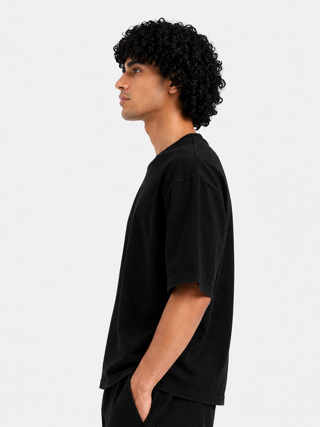 Oversized T-Shirt in Jet Black