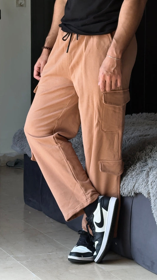 Wide Leg Cargo in Mocha Mousse
