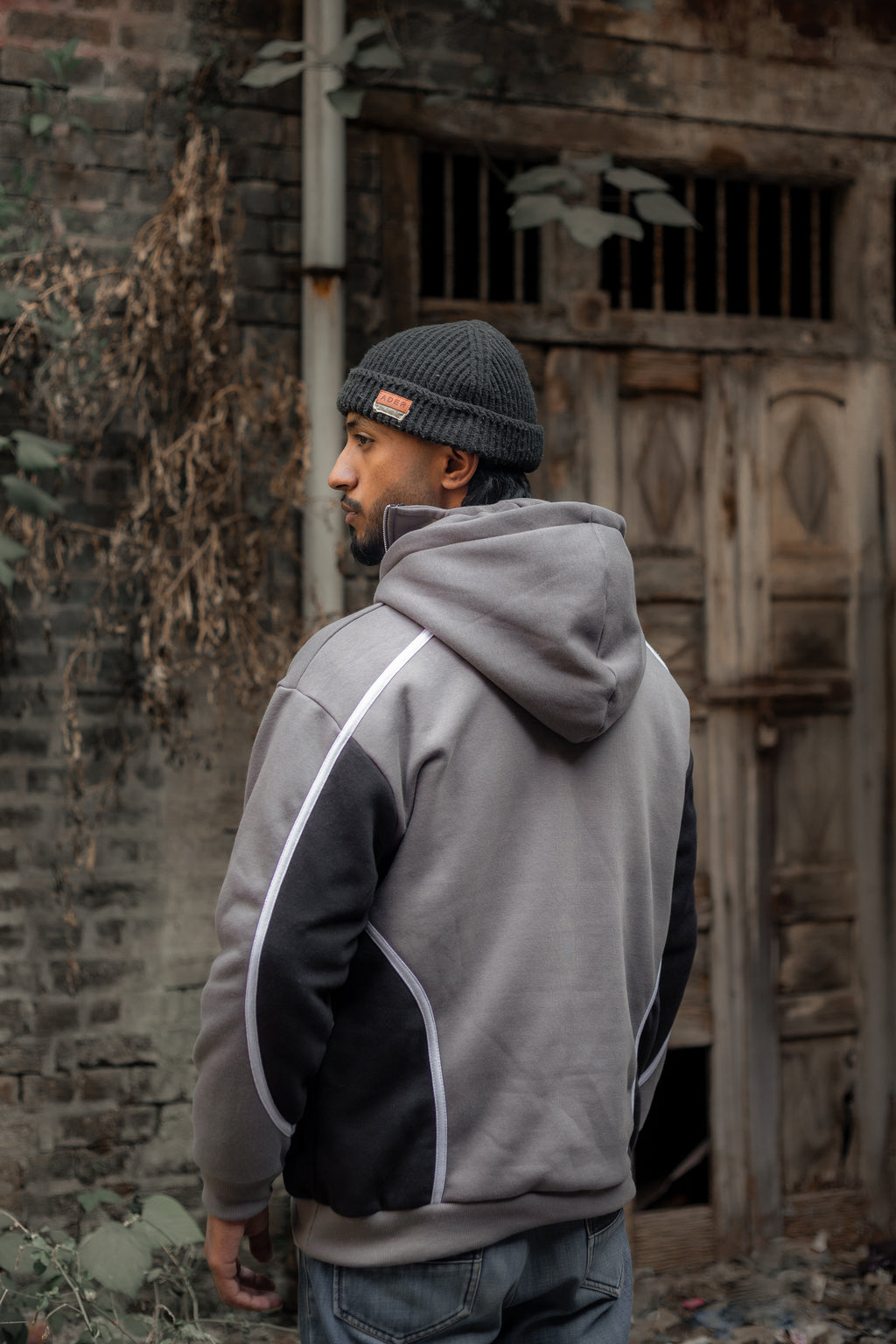 Balaclava Hoodie In Charcoal