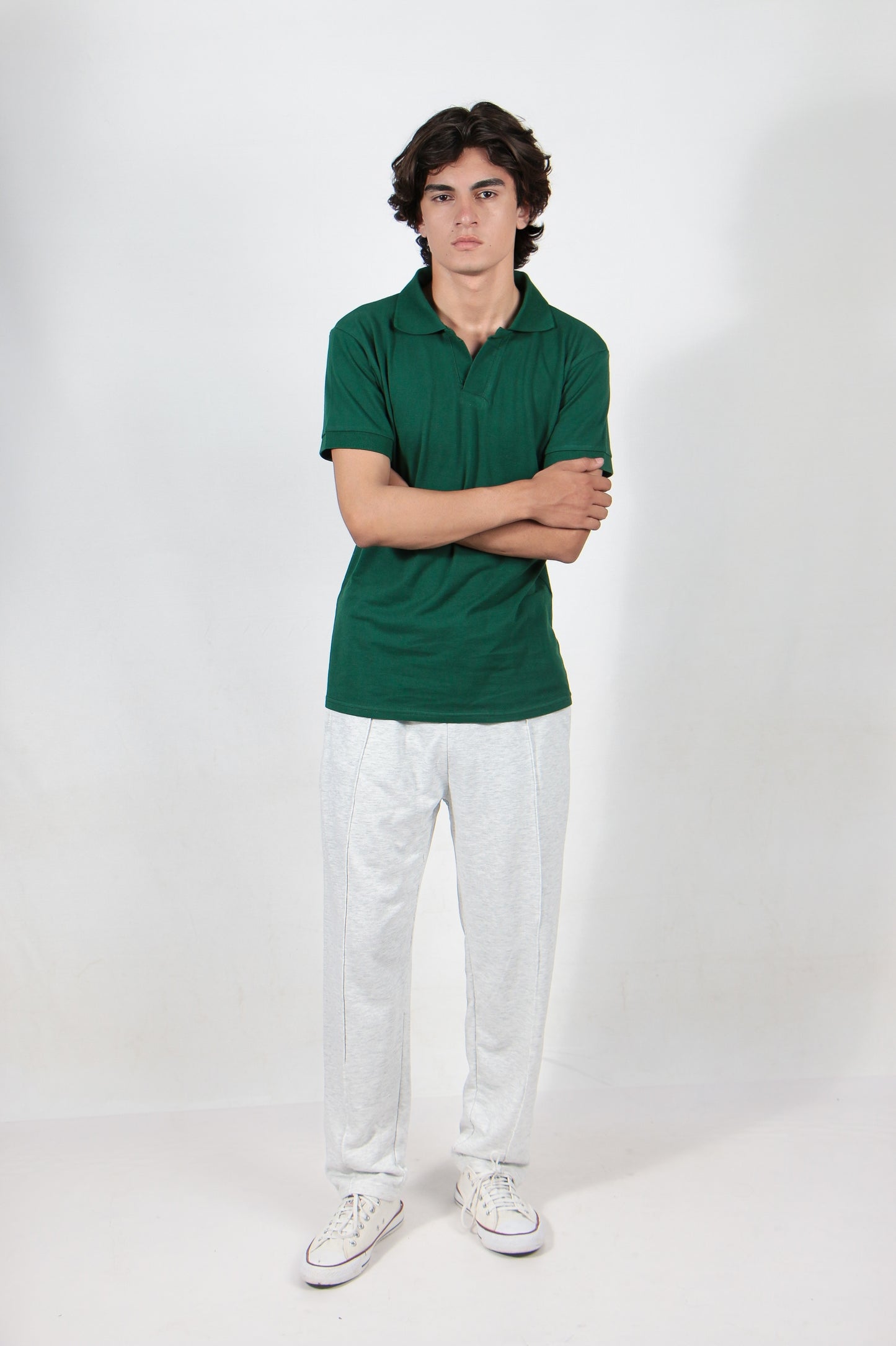 Pleated Trouser in Ice Grey