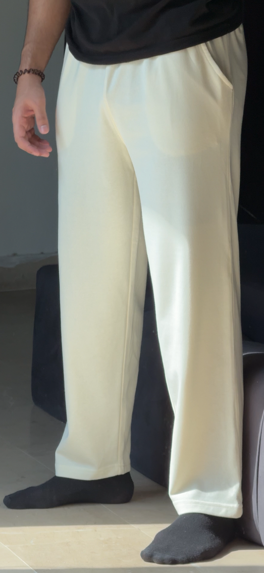 Wide Leg Trouser in Vanilla Ice