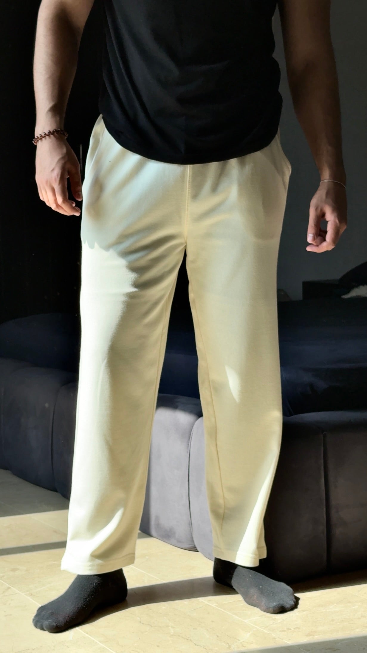 Wide Leg Trouser in Vanilla Ice