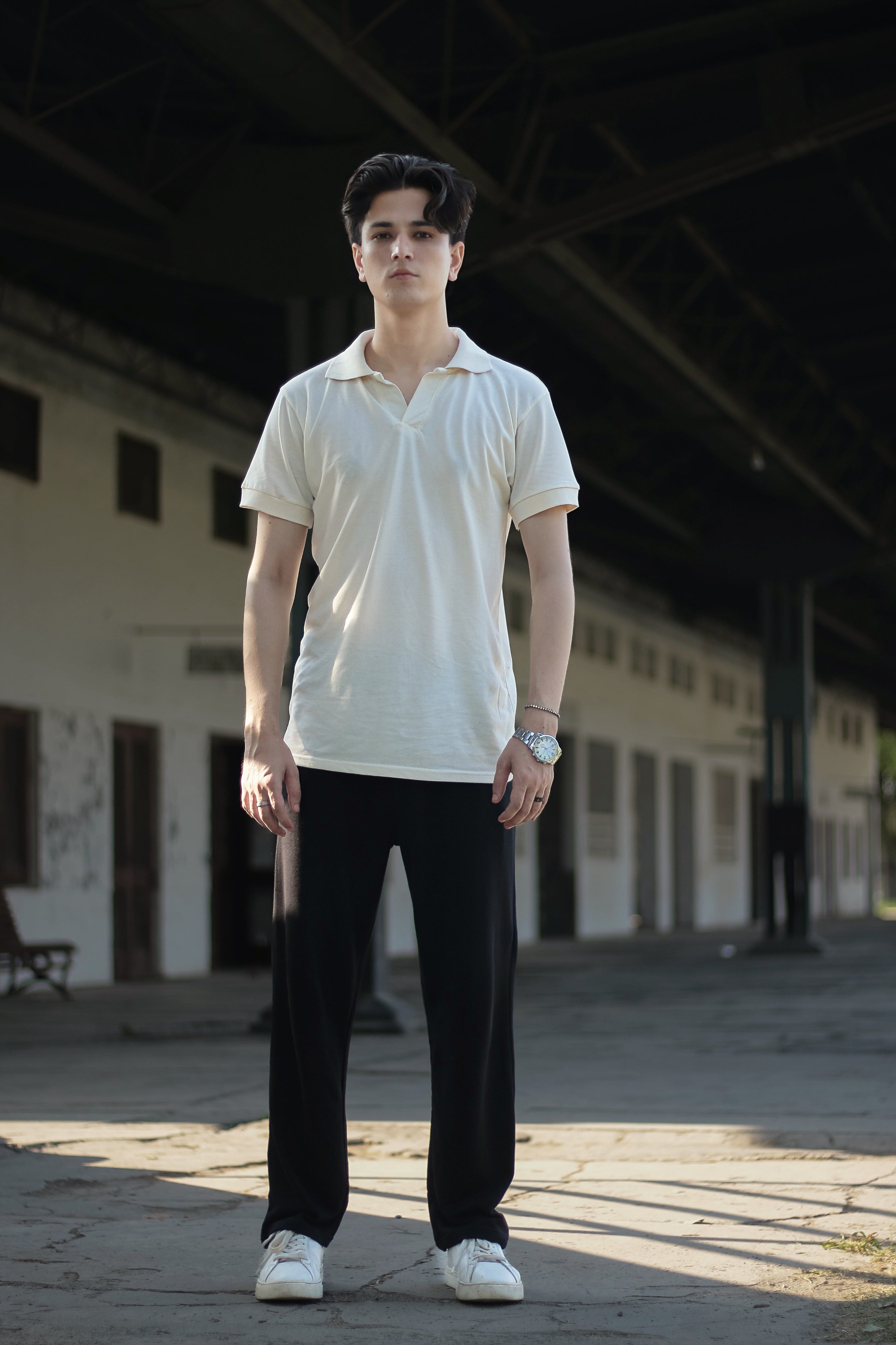 Wide Leg Trouser in Black