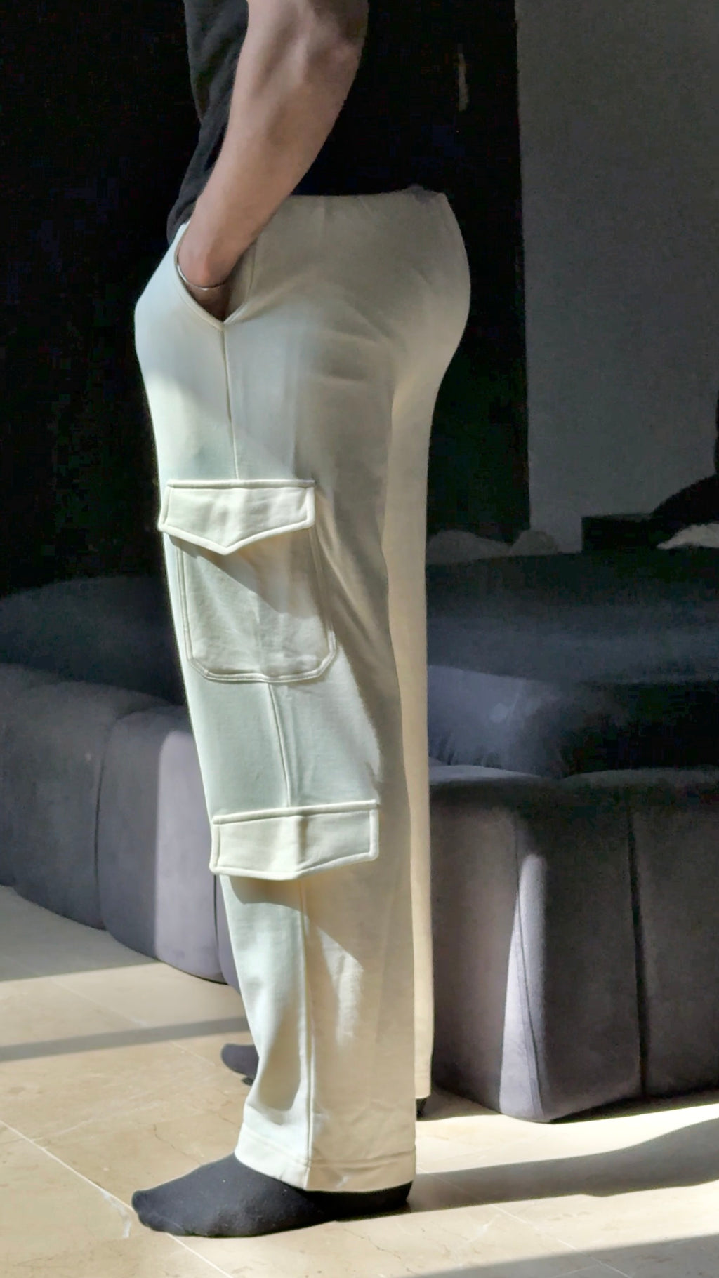 Wide Leg Cargo Trousers