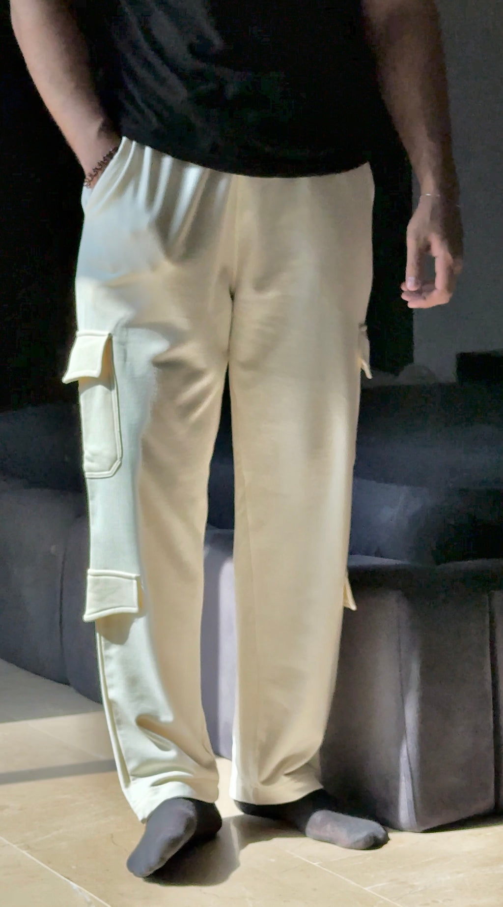 Wide Leg Cargo Trousers