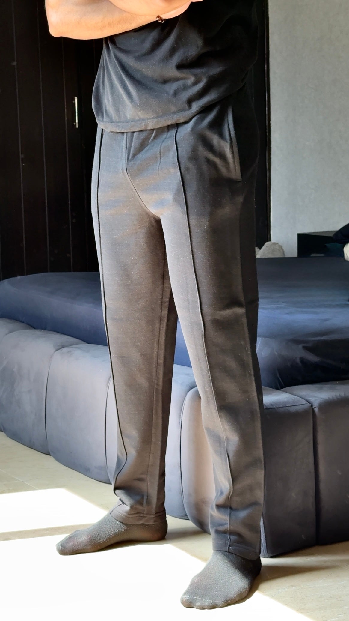 Pleated Trouser in Black