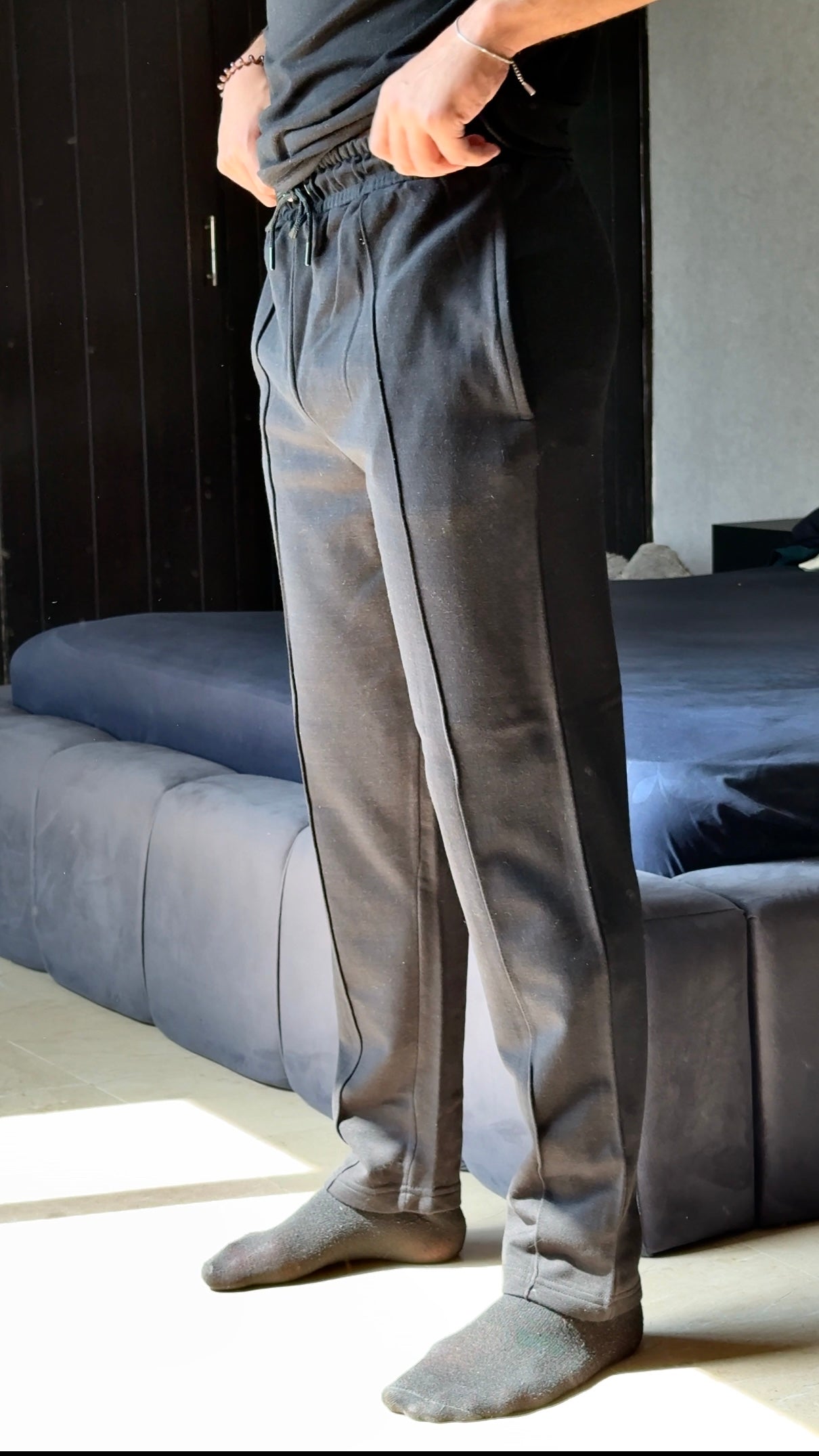 Pleated Trouser in Black