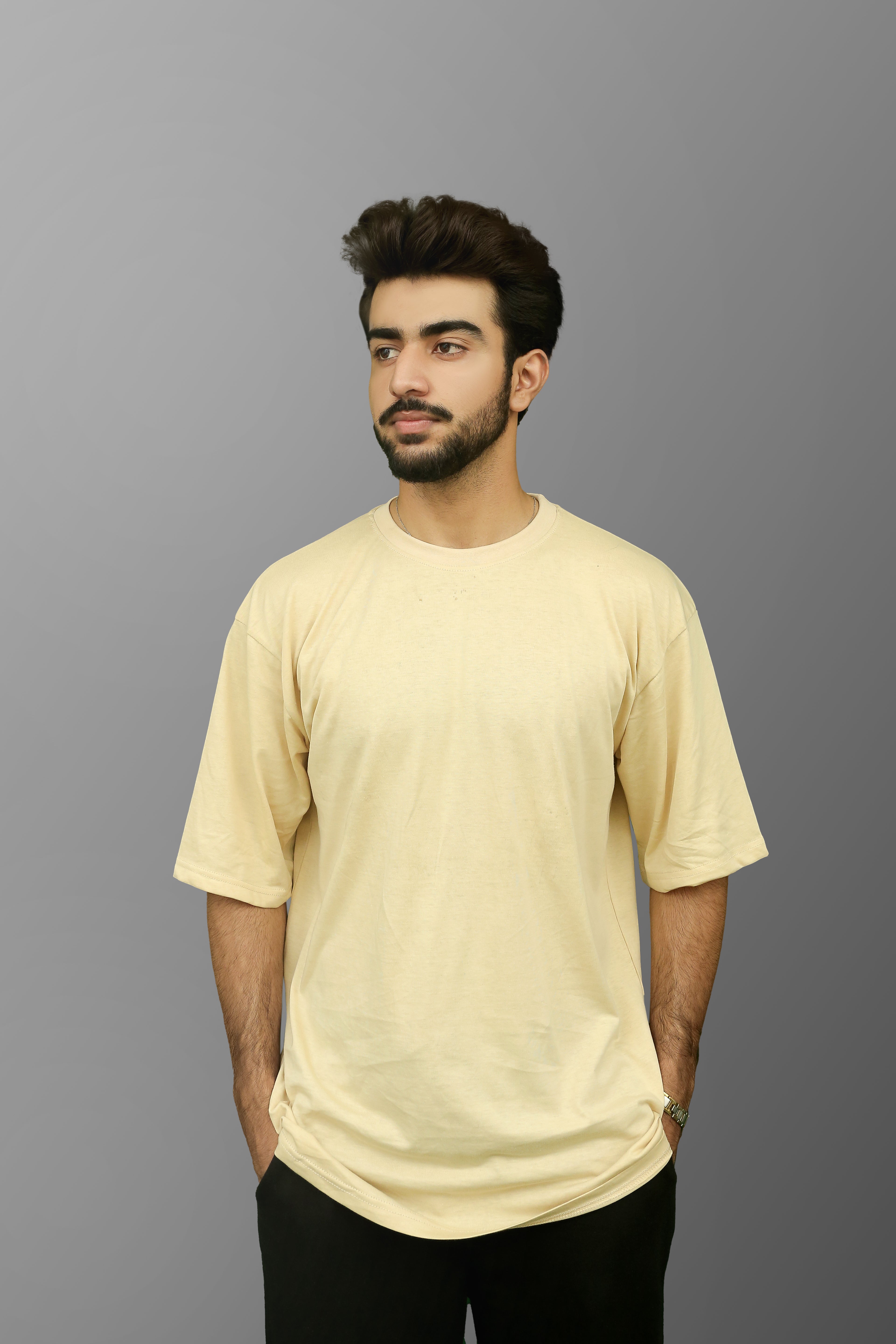 Oversized T-Shirt In Beige - ZAZAAR