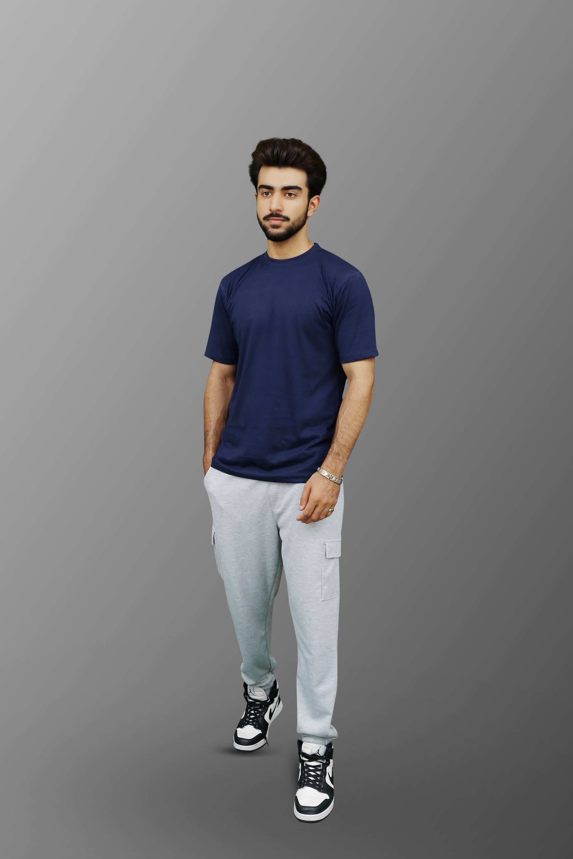 Cargo Sweatpant in Grey Marl - ZAZAAR
