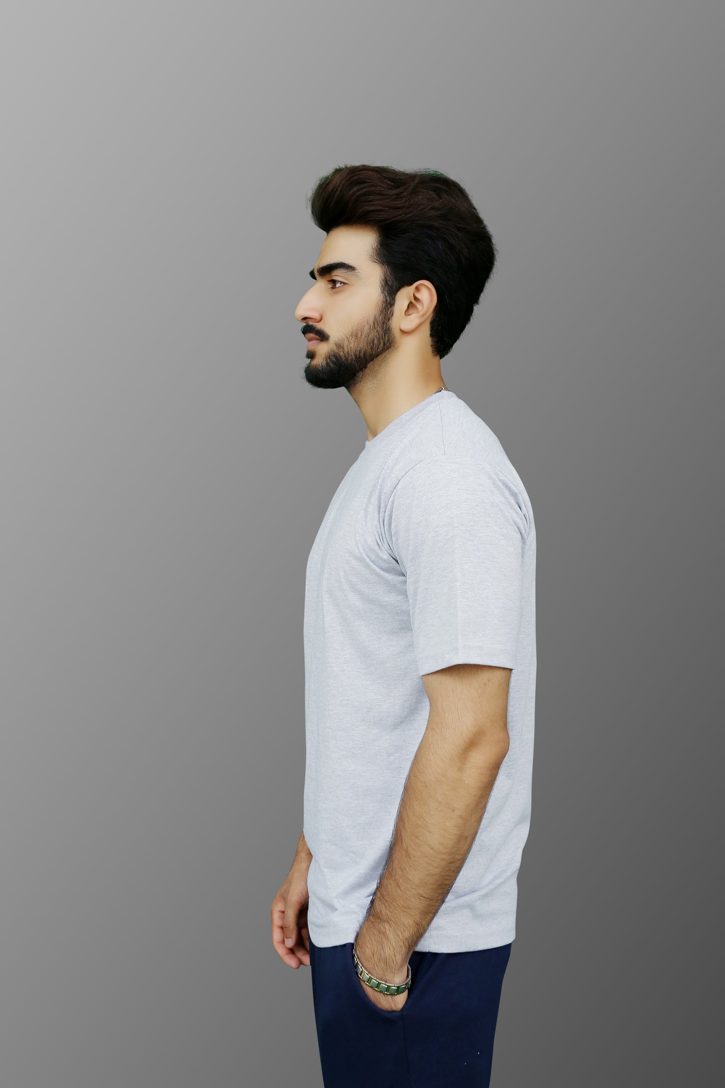 Regular T-Shirt in Grey Marl - ZAZAAR