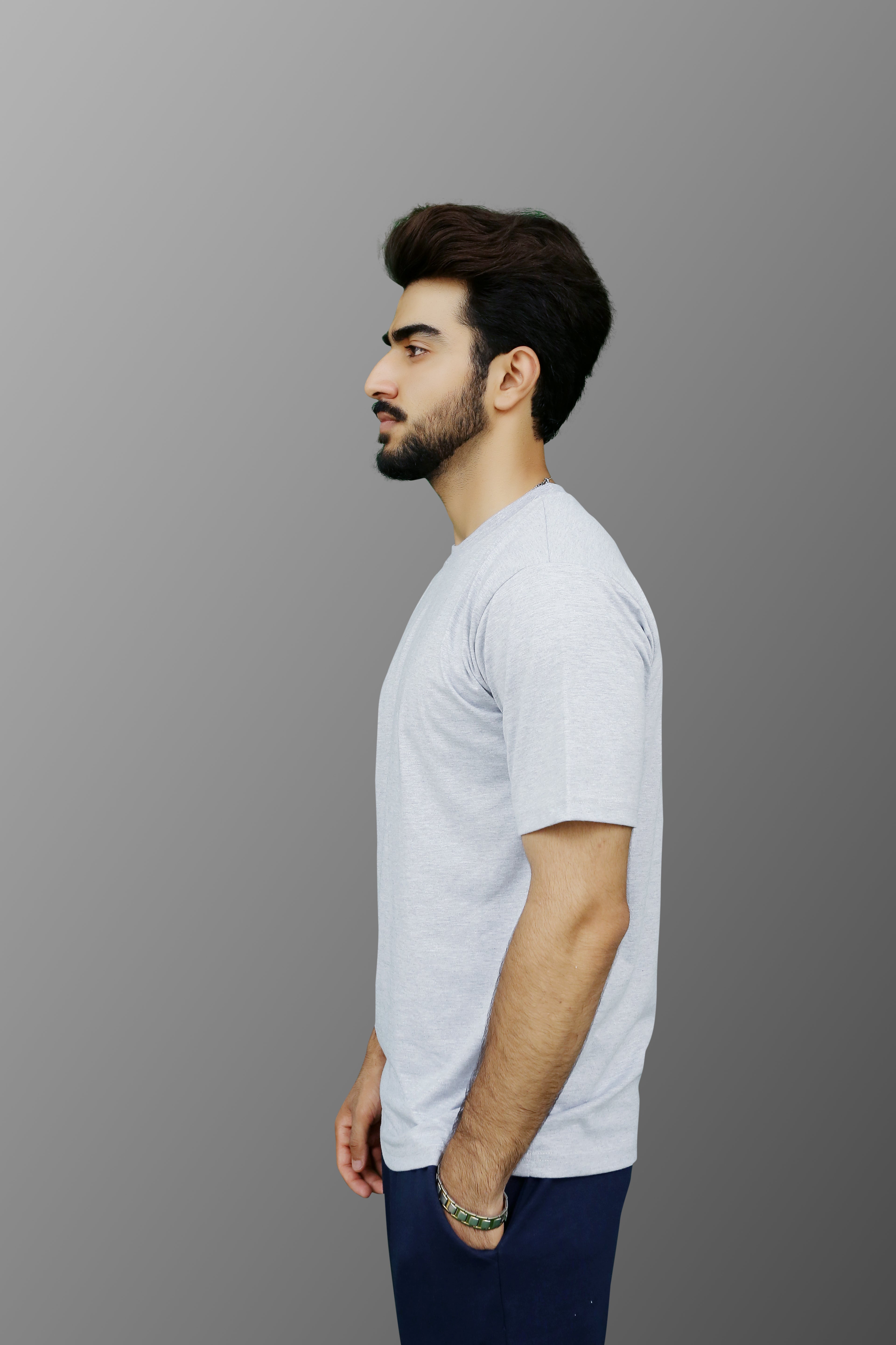 Regular T-Shirt in Grey Marl - ZAZAAR