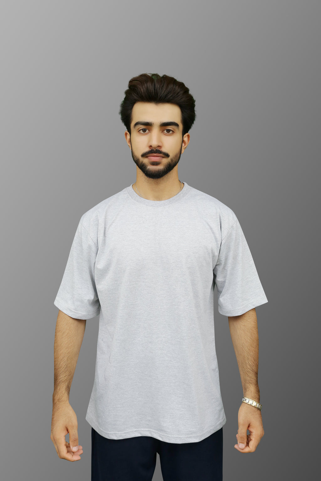Oversized T-Shirt in Grey Marl - ZAZAAR