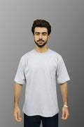 Oversized T-Shirt in Grey Marl - ZAZAAR