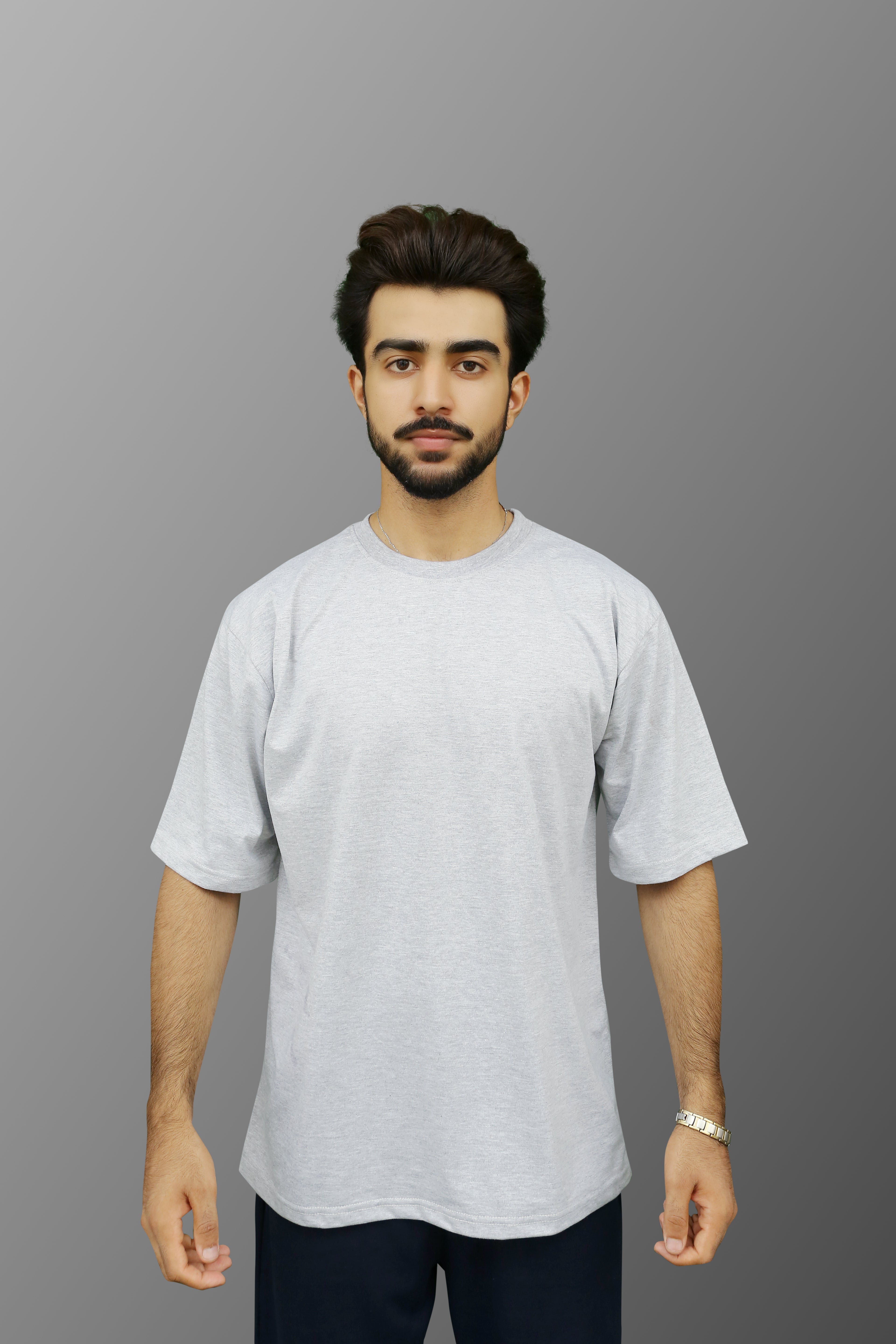 Oversized T-Shirt in Grey Marl - ZAZAAR