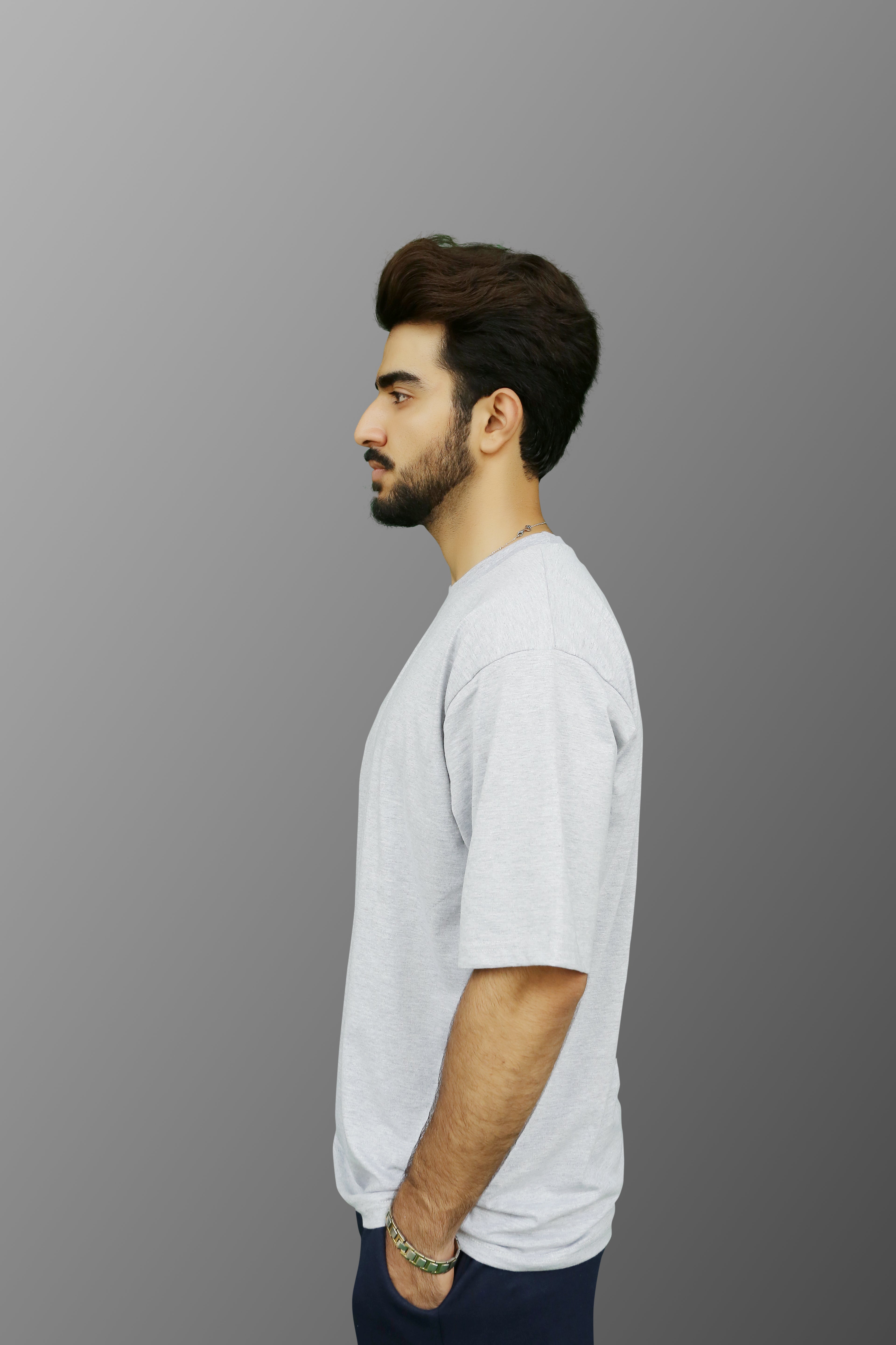 Oversized T-Shirt in Grey Marl - ZAZAAR