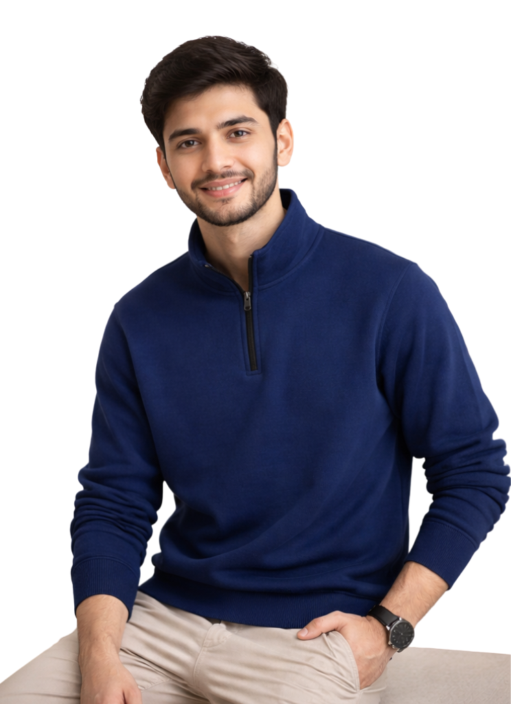 Quarter-Zip Sweatshirt in Scuba