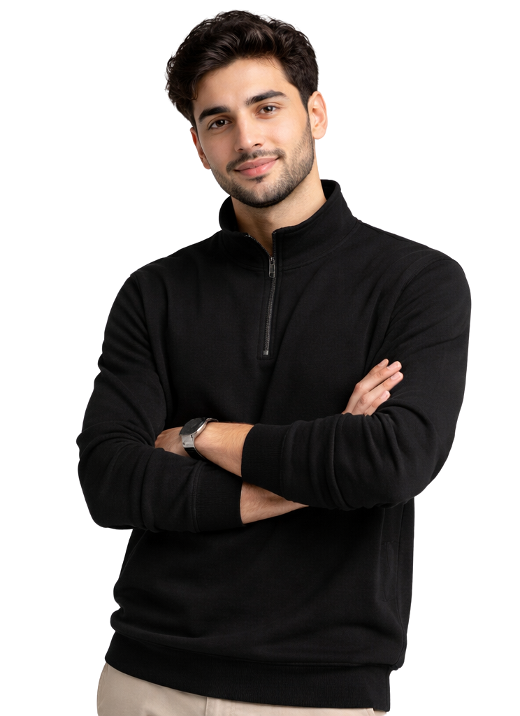 Quarter-Zip Sweatshirt in Scuba