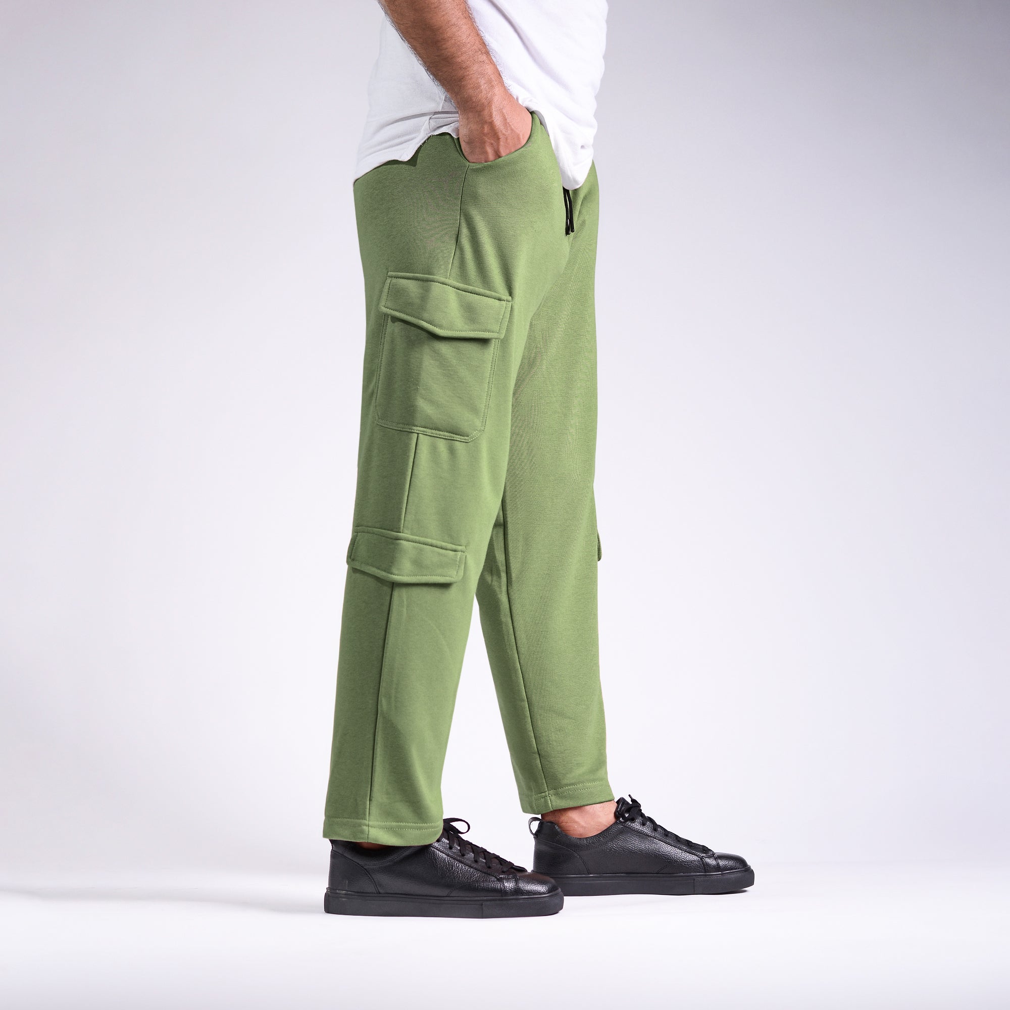 Wide Leg Cargo in Olive